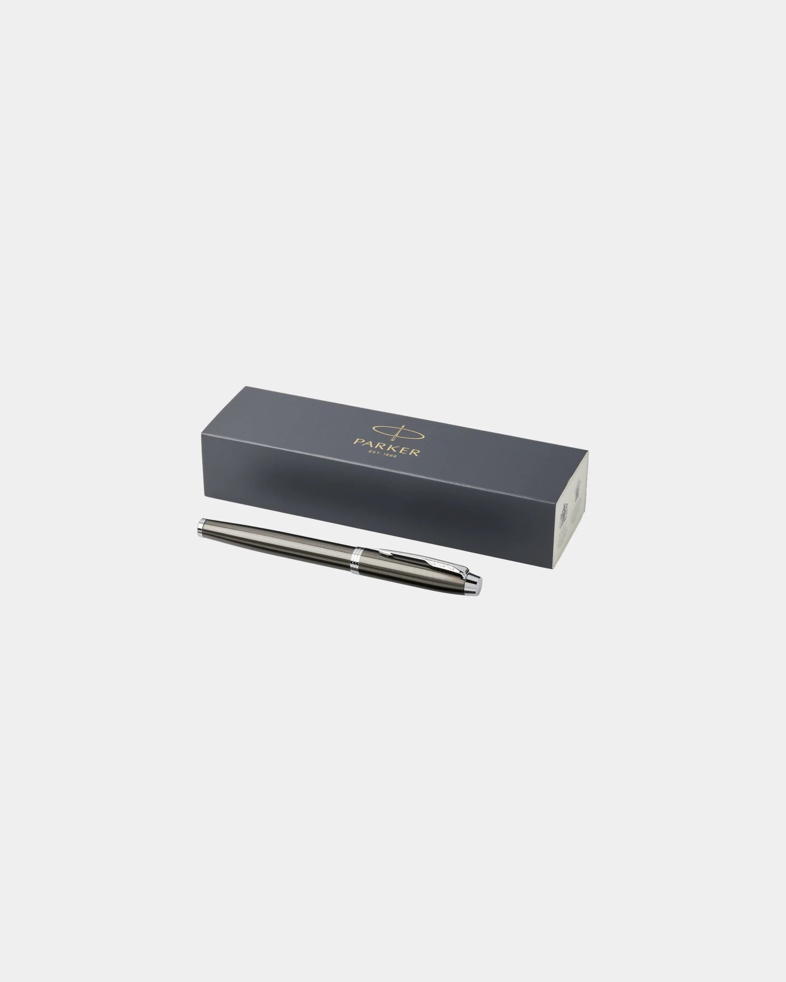 Stylo roller inox Parker IM à personnaliser - Brun Espresso