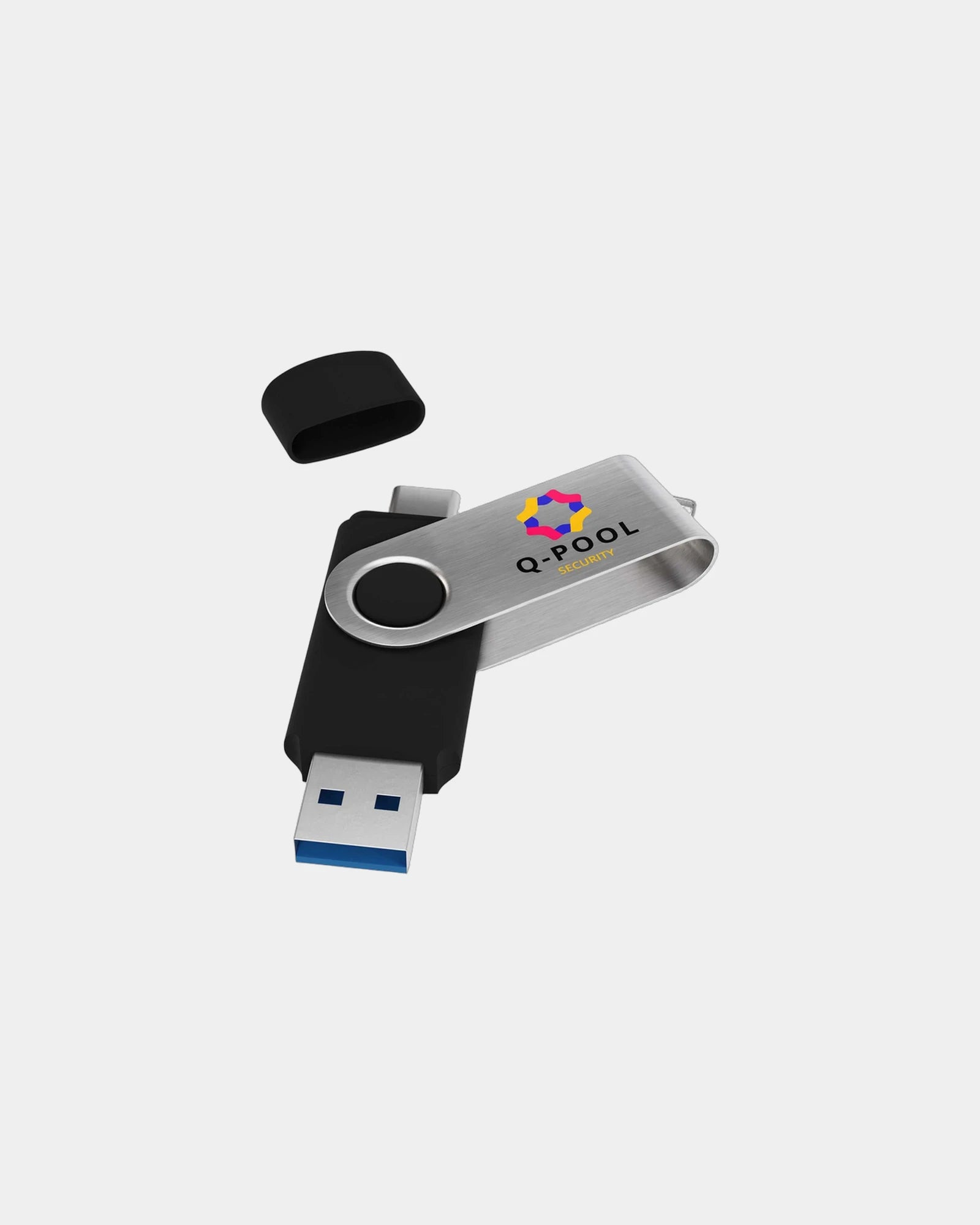 Clé USB Twister-C double connecteur à personnaliser - 1
