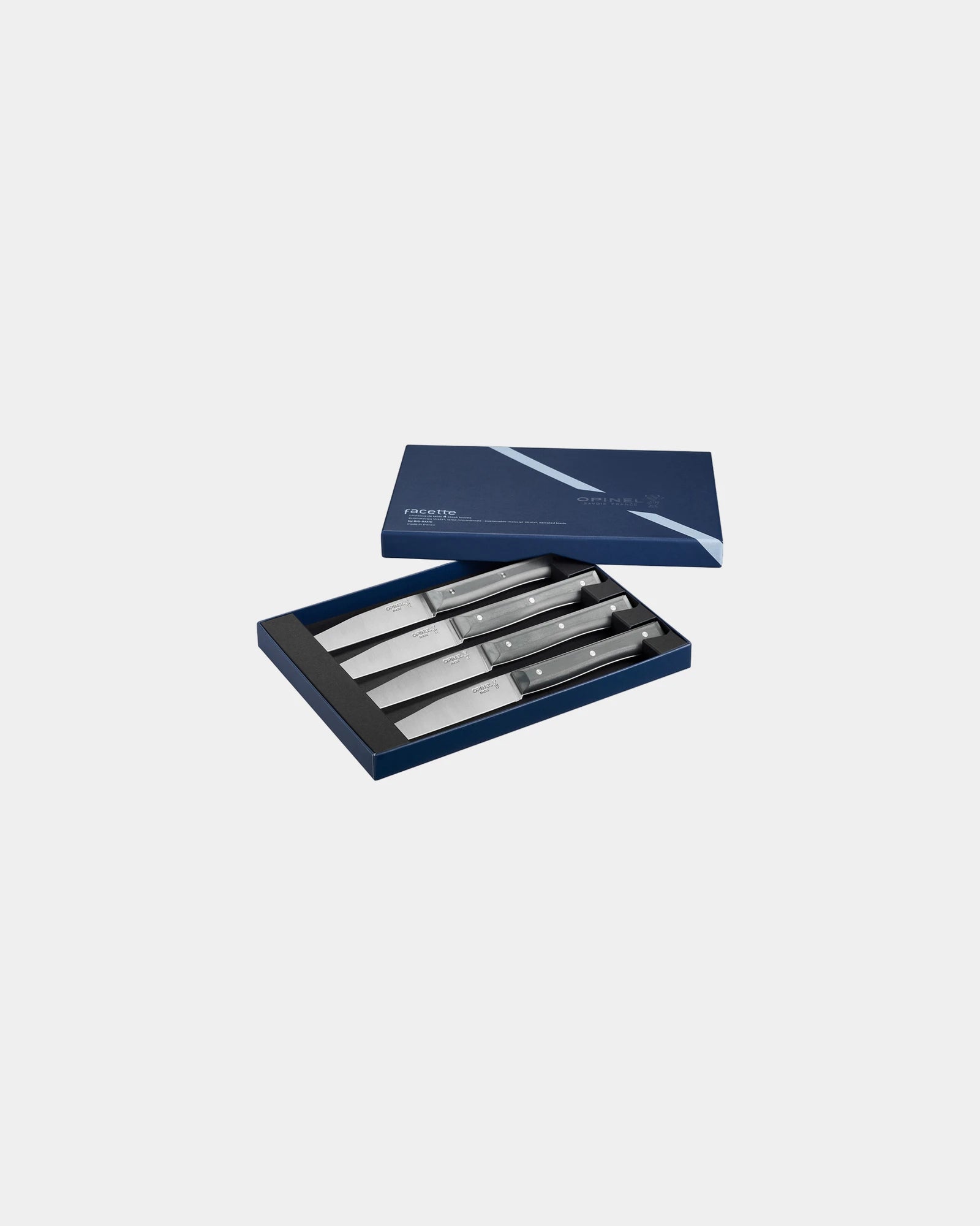 Coffret de 4 couteaux de table Facette Frêne Opinel à personnaliser - 19