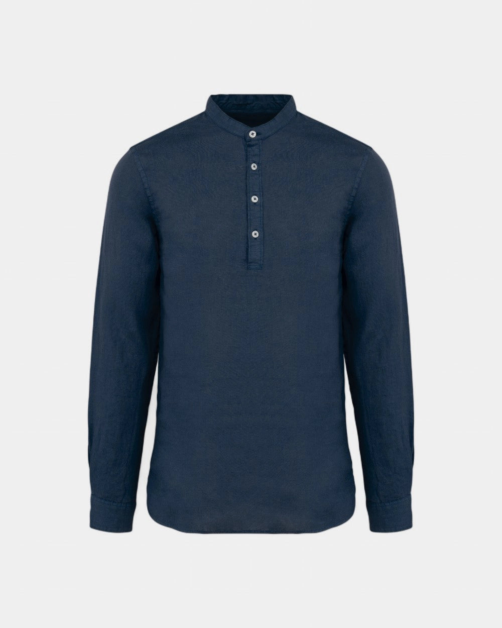 Chemise à col Mao délavée homme à personnaliser