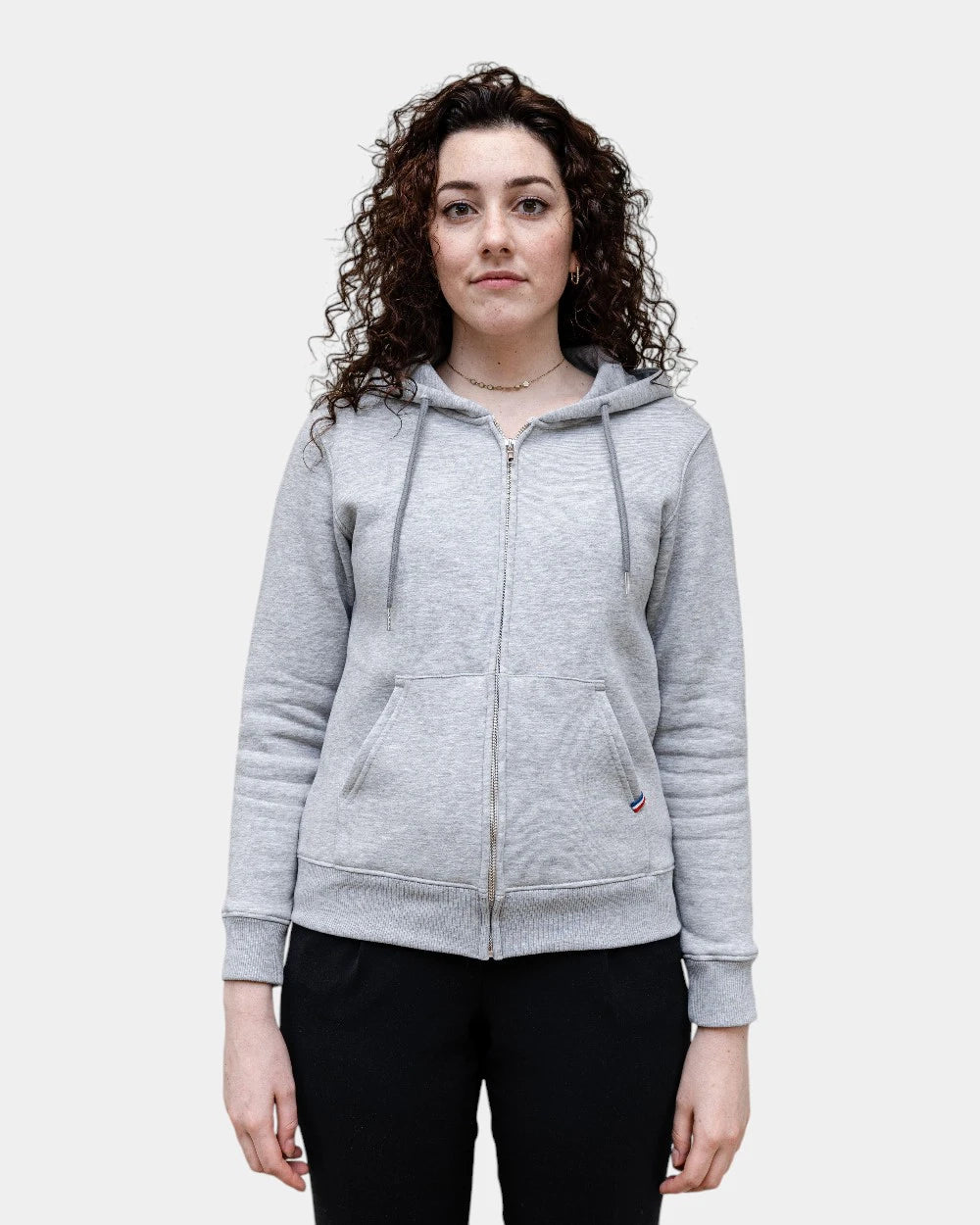 Hoodie femme molletonné zippé à personnaliser