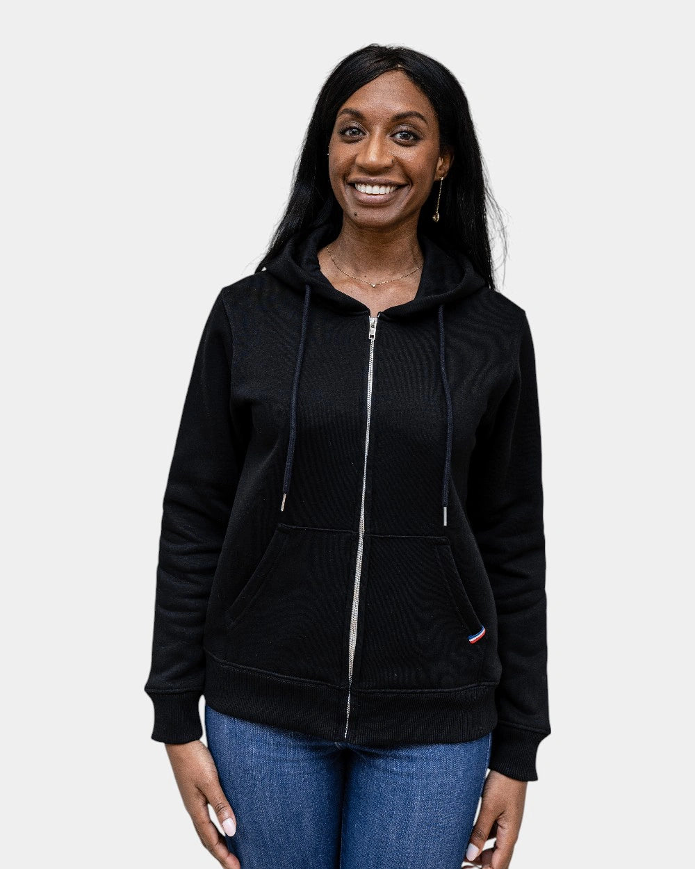 Hoodie femme molletonné zippé à personnaliser
