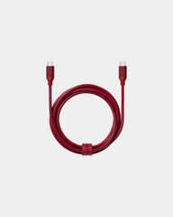 Câble USB-C métal Lexon Metali-C 1.5m à personnaliser - Dark Red