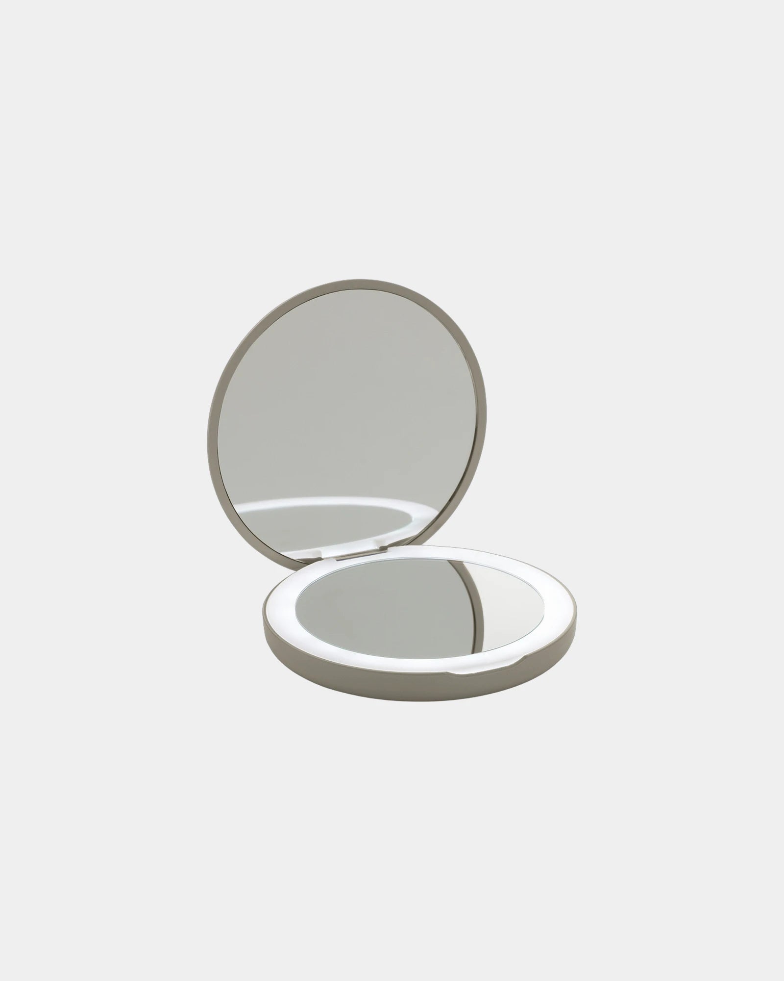 Miroir de maquillage LED en plastique recyclé à personnaliser - Beige