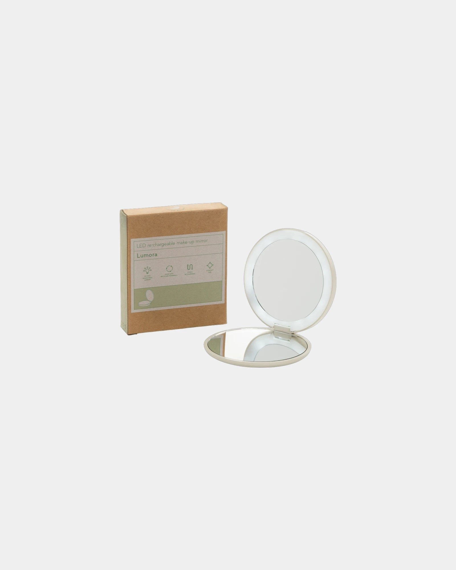 Miroir de maquillage LED en plastique recyclé à personnaliser - 2