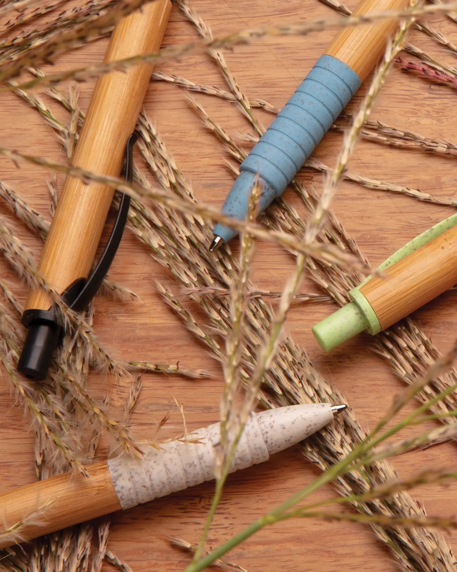 Stylo en bambou et paille de blé à personnaliser - 2