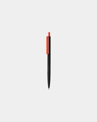 Stylo ABS recyclé finition gomme noire à personnaliser - Rouge