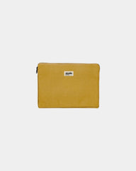 Housse ordinateur coton bio Hindbag Léo 13" à personnaliser - Ochre