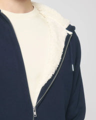 Sweat zippé à capuche doublé en sherpa à personnaliser
