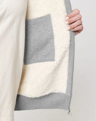 Sweat zippé à capuche doublé en sherpa à personnaliser