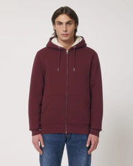 Sweat zippé à capuche doublé en sherpa à personnaliser