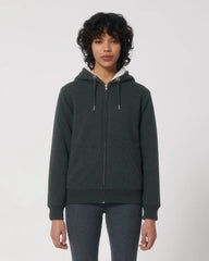 Sweat zippé à capuche doublé en sherpa à personnaliser