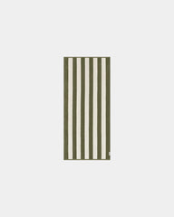 Serviette de plage éponge 90x200 La Serviette Paris à personnaliser - Vert Olive / Crème