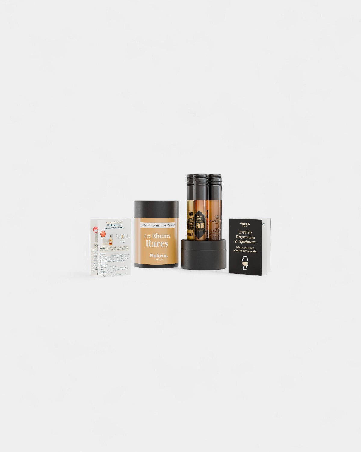 Coffret dégustation 4 flacons spiritueux à personnaliser