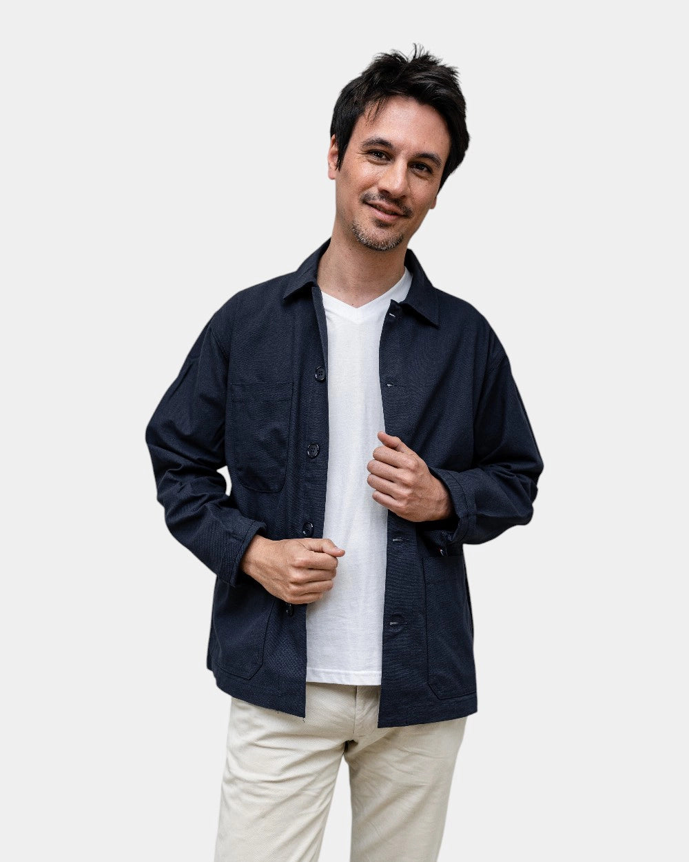 Sur-chemise en toile unisexe à personnaliser