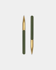 Mechanical Pencil - Raw Brass & Aluminium - Green & Raw Brass