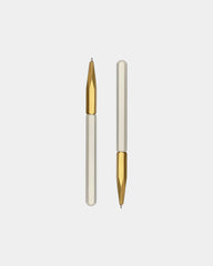 Mechanical Pencil - Raw Brass & Aluminium - White & Raw Brass