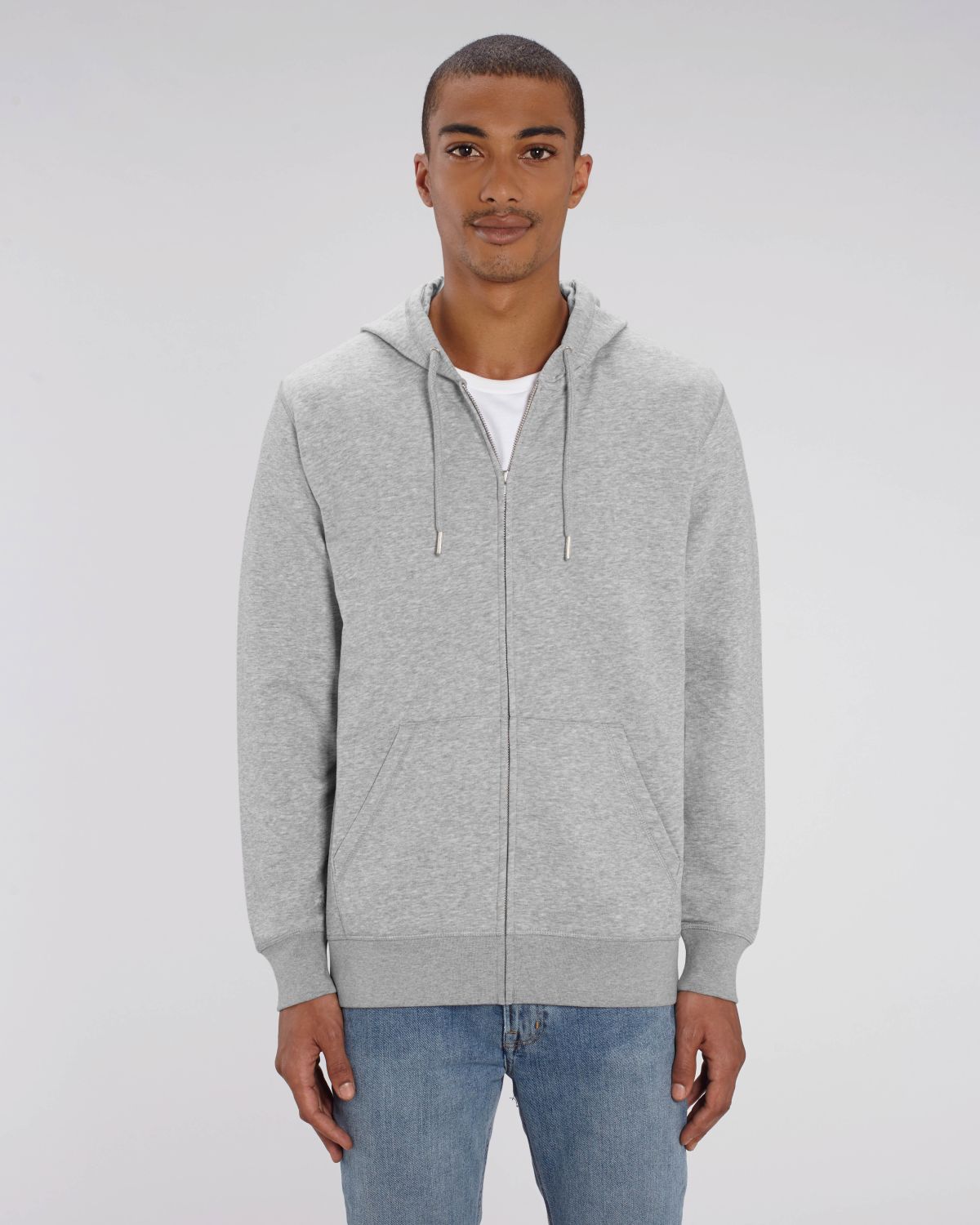 Sweat zippé unisexe personnalisable en coton bio