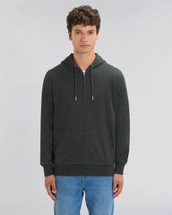 Sweat zippé unisexe personnalisable en coton bio