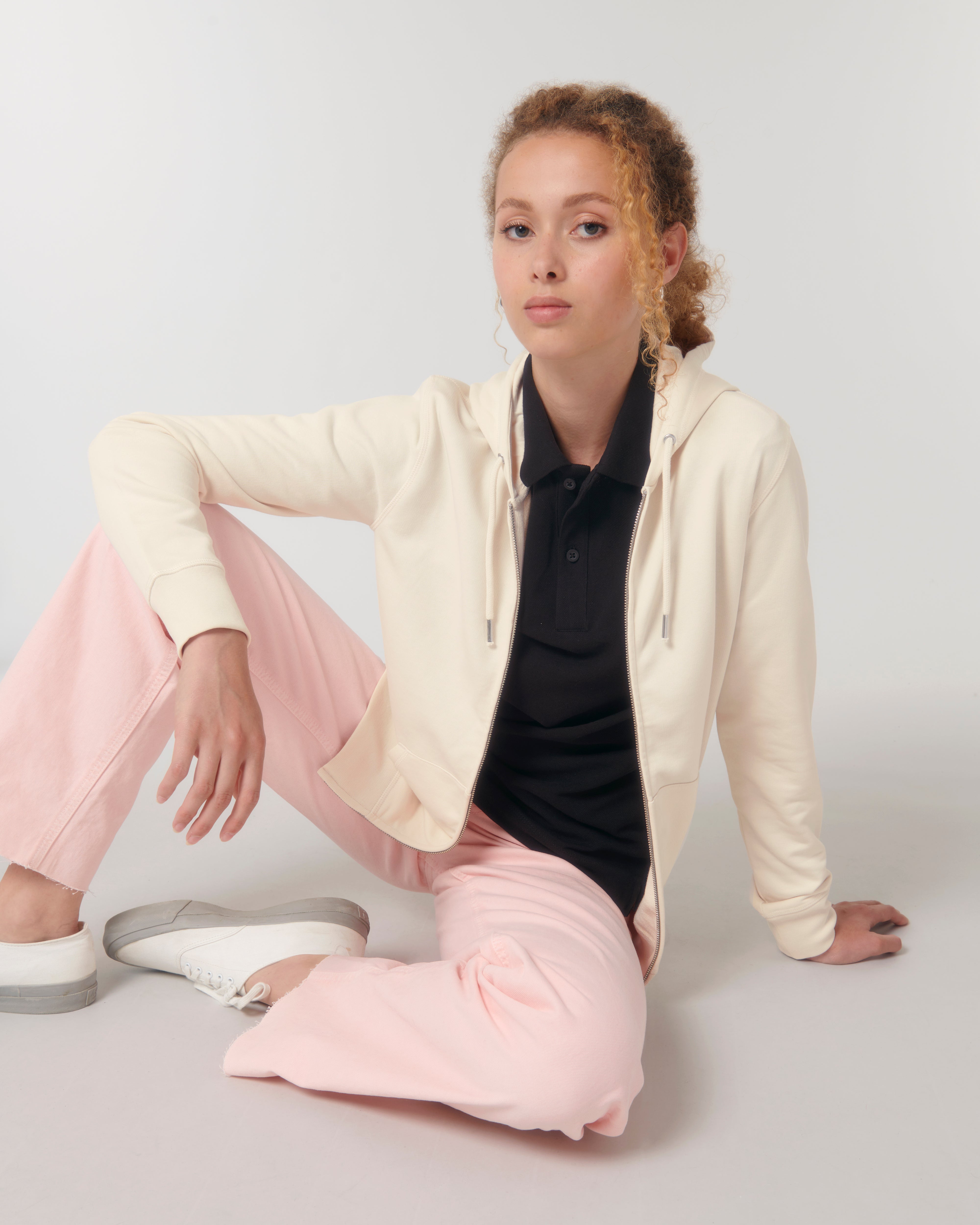 Sweat zippé unisexe personnalisable en coton bio