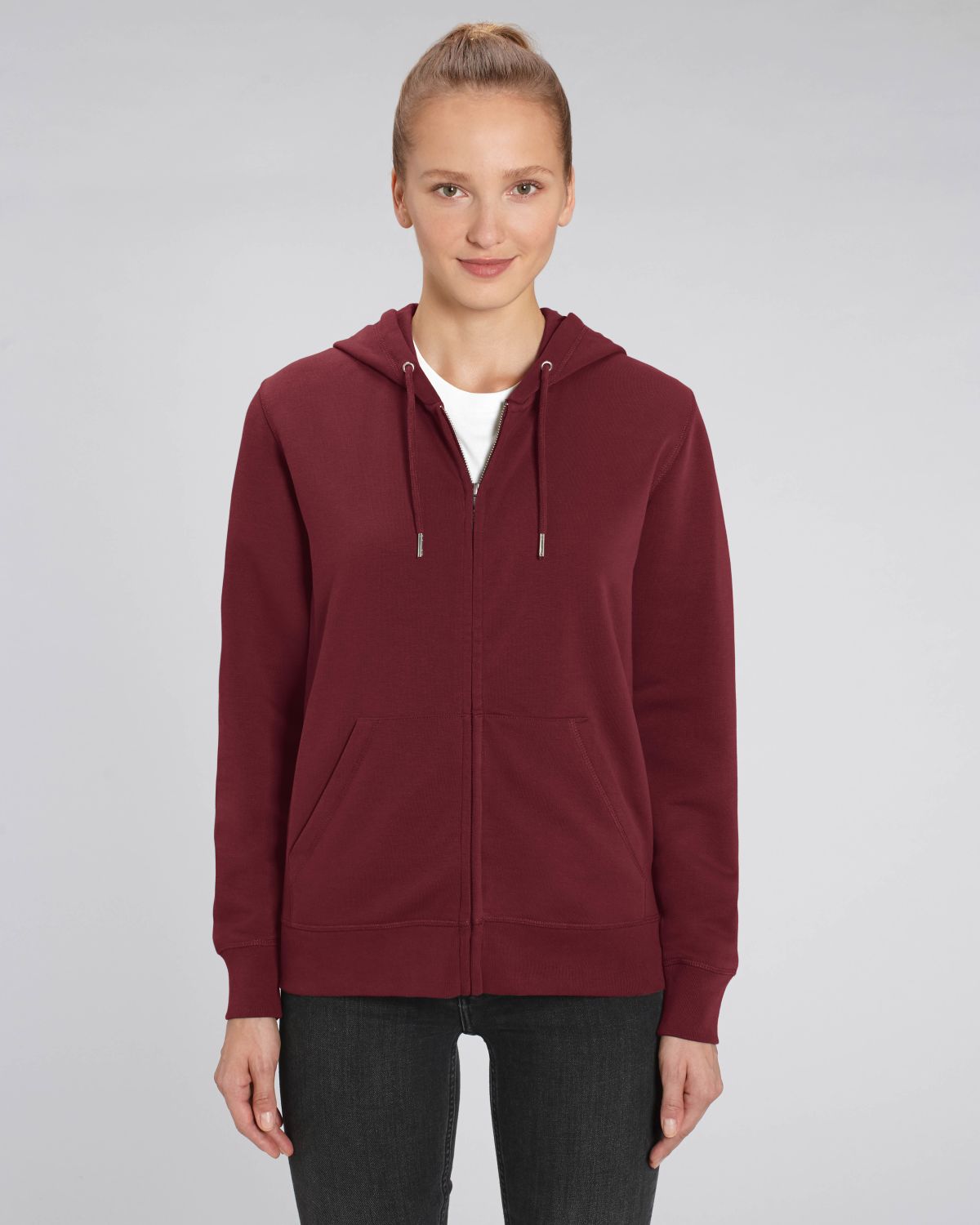 Sweat zippé unisexe personnalisable en coton bio