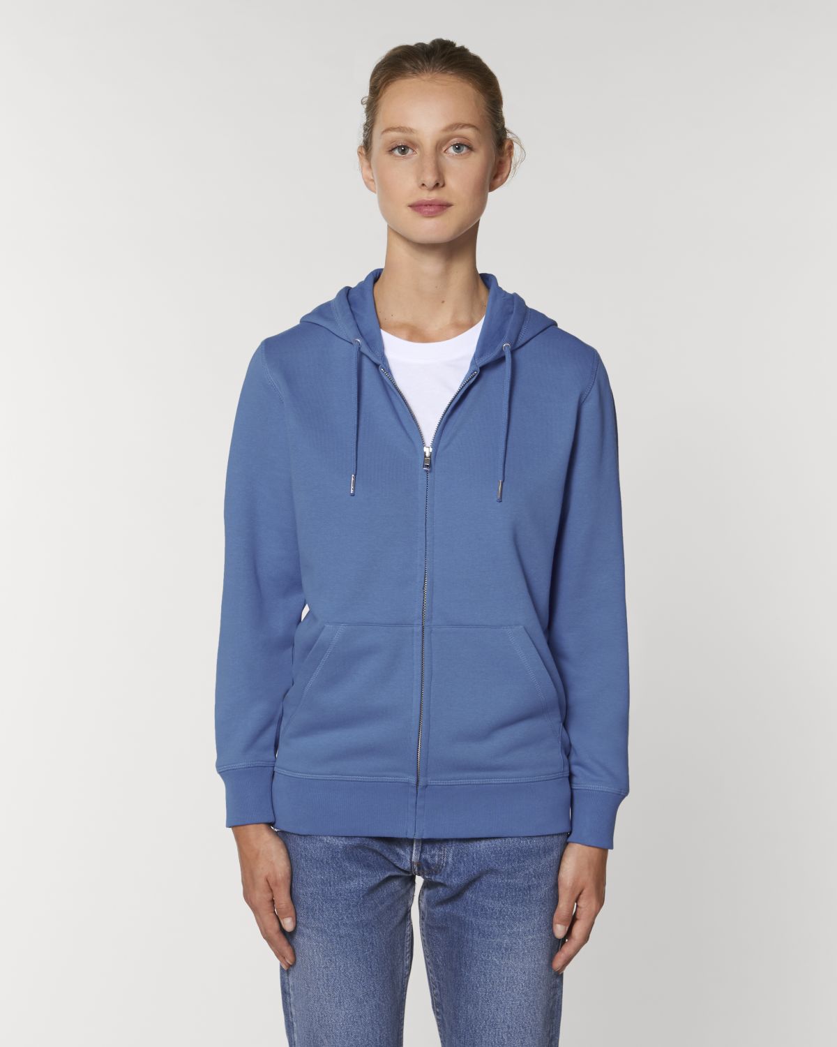 Sweat zippé unisexe personnalisable en coton bio